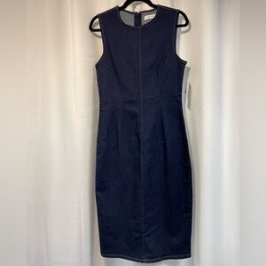 NWT- JustFab Dark Blue Denim Midi Dress